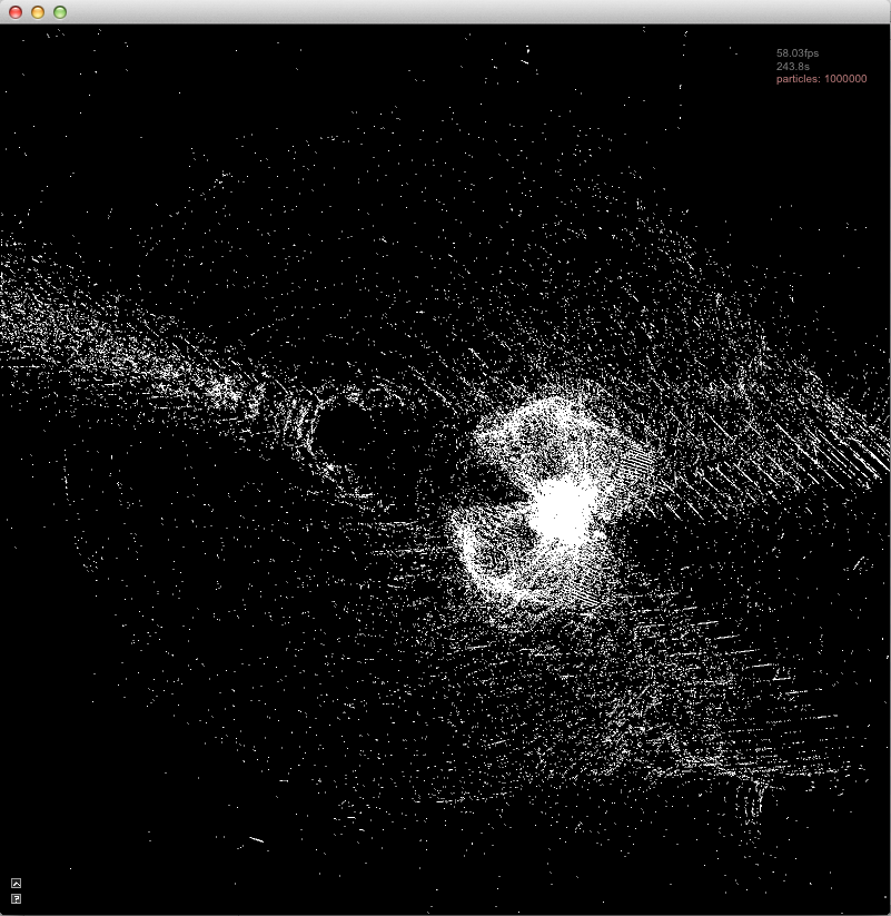 OpenCL particle test -- 1 million particles!